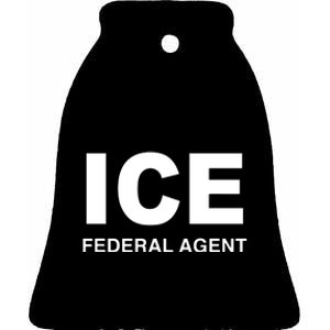 Ice Federal Agent Halloween Costume Police Immigration Ceramic Bell Ornament