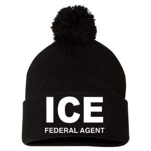 Ice Federal Agent Halloween Costume Police Immigration Pom Pom 12in Knit Beanie