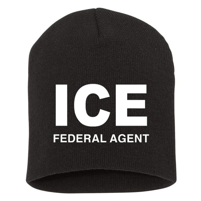 Ice Federal Agent Halloween Costume Police Immigration Short Acrylic Beanie