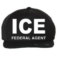 Ice Federal Agent Halloween Costume Police Immigration Wool Snapback Cap