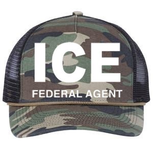 Ice Federal Agent Halloween Costume Police Immigration Retro Rope Trucker Hat Cap