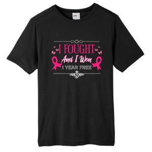 I Fought And I Won 1 Year Free Gift Tall Fusion ChromaSoft Performance T-Shirt