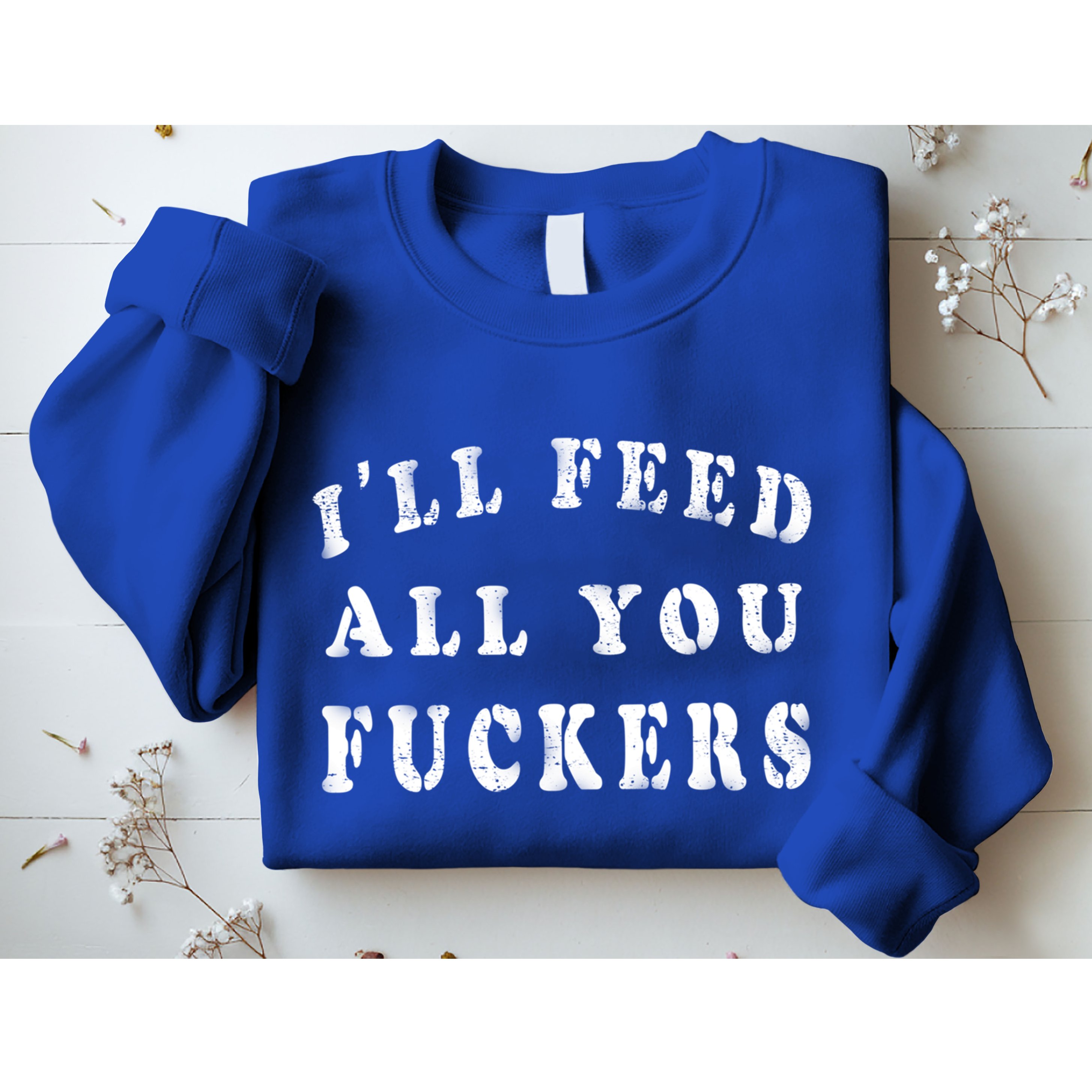ILl Feed All You Fuckers Funny Bbq Cooking Dad Joke Vintage Gift Sweatshirt