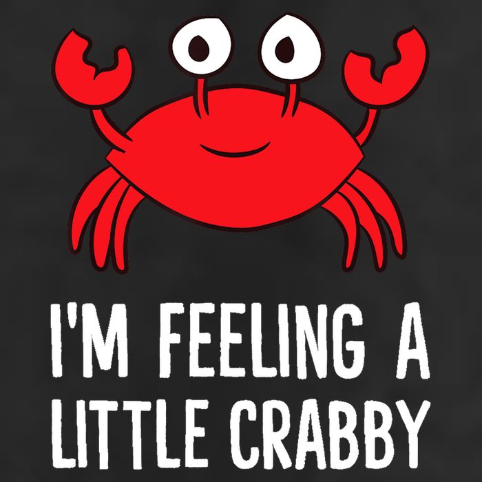 I'm Feeling A Little Crabby Funny Cartoon Crab Lobster Adult Drive Performance Visor