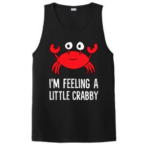 I'm Feeling A Little Crabby Funny Cartoon Crab Lobster PosiCharge Competitor Tank