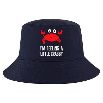 I'm Feeling A Little Crabby Funny Cartoon Crab Lobster Cool Comfort Performance Bucket Hat