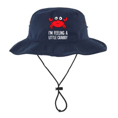 I'm Feeling A Little Crabby Funny Cartoon Crab Lobster Bucket Hat