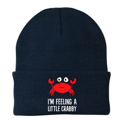 I'm Feeling A Little Crabby Funny Cartoon Crab Lobster Beanie