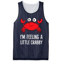 I'm Feeling A Little Crabby Funny Cartoon Crab Lobster Mesh Reversible Basketball Jersey Tank