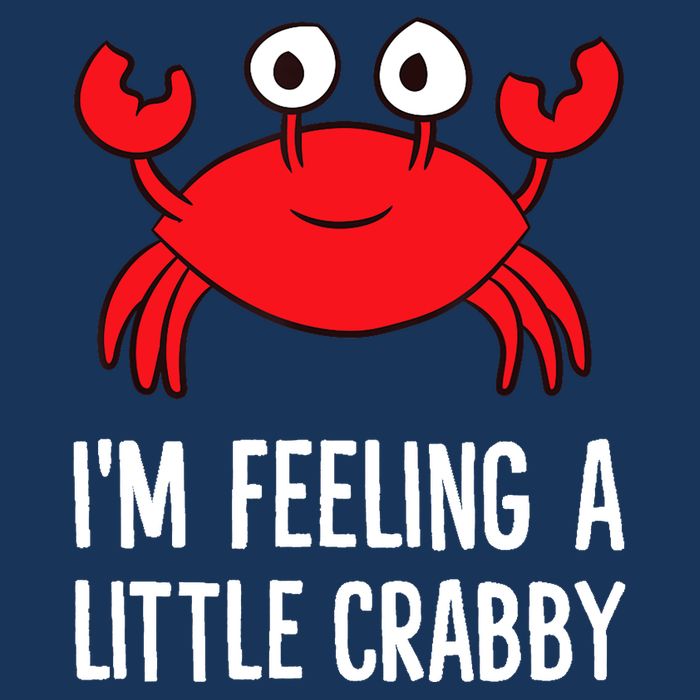 I'm Feeling A Little Crabby Funny Cartoon Crab Lobster Cooling Performance Long Sleeve Crew
