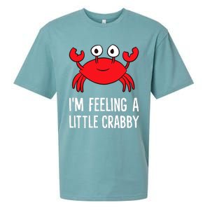 I'm Feeling A Little Crabby Funny Cartoon Crab Lobster Sueded Cloud Jersey T-Shirt