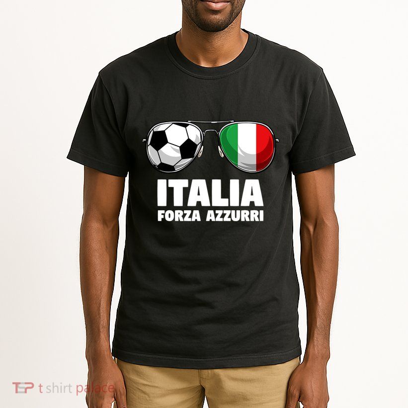 Italia Forza Azzuri Soccer Italian Flag Sunglasses Pride Tall T-Shirt