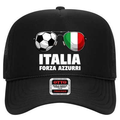 Italia Forza Azzuri Soccer Italian Flag Sunglasses Pride Trucker Hat