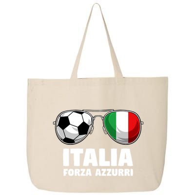 Italia Forza Azzuri Soccer Italian Flag Sunglasses Pride 25L Jumbo Tote