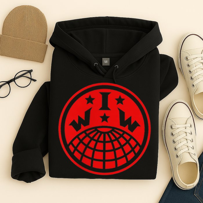 Iww Screeching Cat Beware Sabotage High Def Hoodie