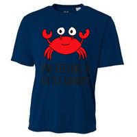 I'm Feeling A Little Crabby Seafood Funny Cartoon Crab Cooling Performance Crew T-Shirt