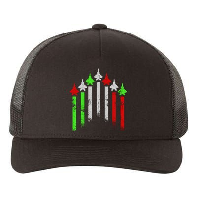 Italian Flag Airplanes Yupoong Adult 5-Panel Trucker Hat