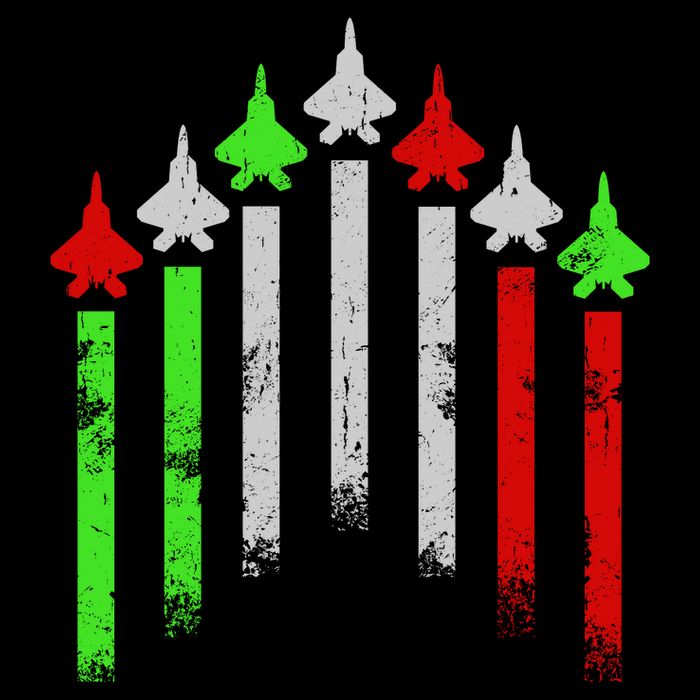 Italian Flag Airplanes Button
