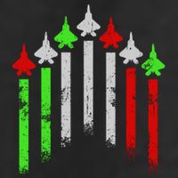 Italian Flag Airplanes Adult Drive Performance Visor