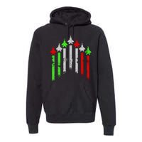 Italian Flag Airplanes Premium Hoodie