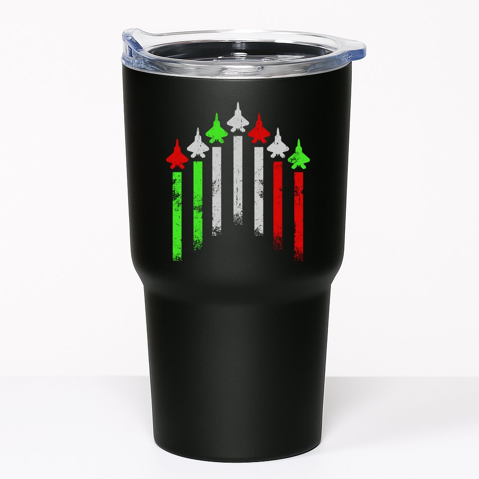 Italian Flag Airplanes Tumbler