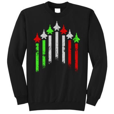 Italian Flag Airplanes Tall Sweatshirt