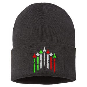 Italian Flag Airplanes Sustainable Knit Beanie