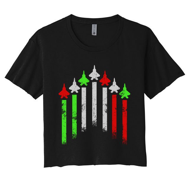 Italian Flag Airplanes Crop Top