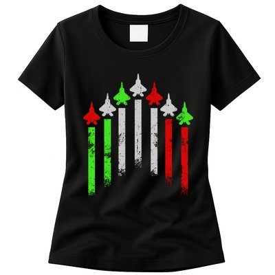 Italian Flag Airplanes Womens T-Shirt