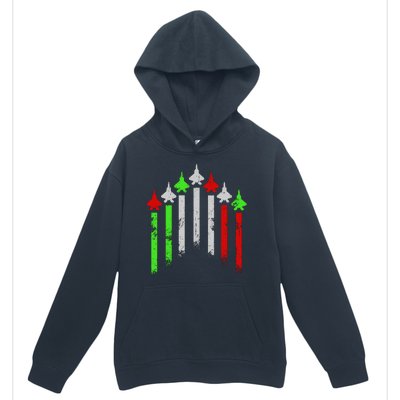 Italian Flag Airplanes Urban Pullover Hoodie