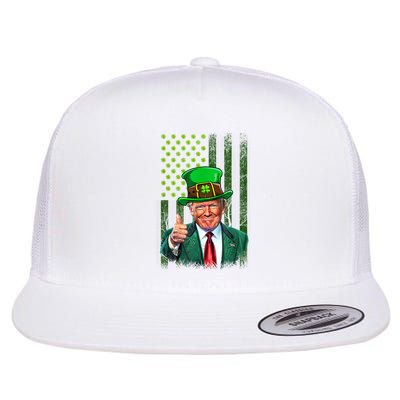 Irish Flag American Shamrock Make St Patricks Day Great Again Funny Trump Gift Flat Bill Trucker Hat