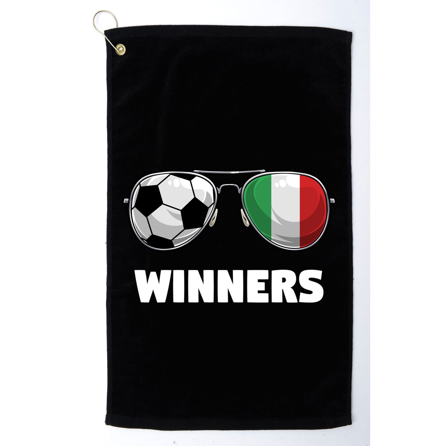 Italia Forza Azzuri Soccer Italian Flag Sunglasses Winners Gift Golf Towel