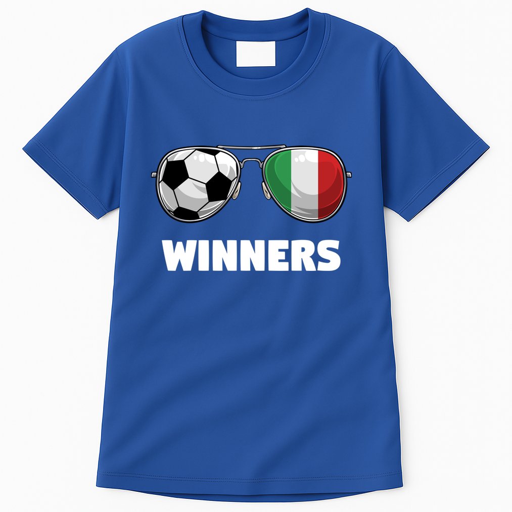 Italia Forza Azzuri Soccer Italian Flag Sunglasses Winners Gift Tall T-Shirt