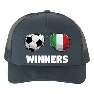 Italia Forza Azzuri Soccer Italian Flag Sunglasses Winners Gift Yupoong Adult 5-Panel Trucker Hat