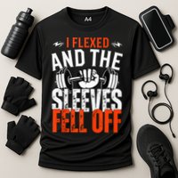 I Flexed and The Sleeves Fell Off Fun Sleeveless Gym Workout Cooling Performance Crew T-Shirt