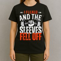 I Flexed and The Sleeves Fell Off Fun Sleeveless Gym Workout T-Shirt