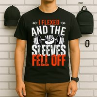 I Flexed and The Sleeves Fell Off Fun Sleeveless Gym Workout T-Shirt
