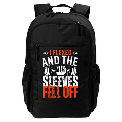 I Flexed and The Sleeves Fell Off Fun Sleeveless Gym Workout Backpack