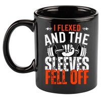 I Flexed and The Sleeves Fell Off Fun Sleeveless Gym Workout 11oz C Handle Ceramic Mug