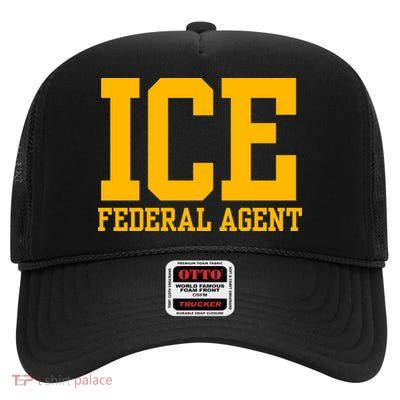 Ice Federal Agent Halloween Costume Police Immigration High Crown Mesh Back Trucker Hat