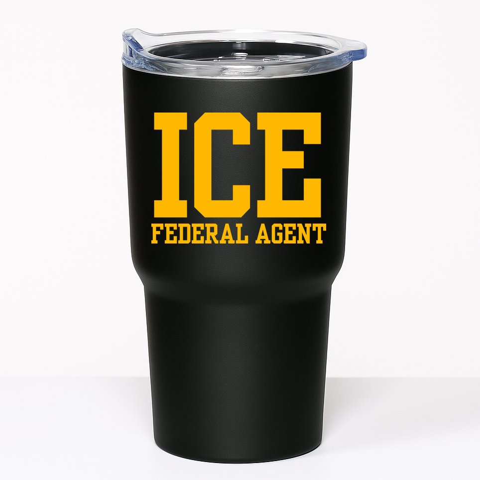 Ice Federal Agent Halloween Costume Police Immigration Tumbler