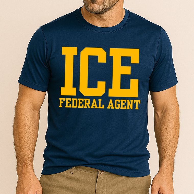 Ice Federal Agent Halloween Costume Police Immigration Cooling Performance Crew T-Shirt