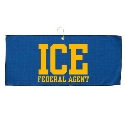 Ice Federal Agent Halloween Costume Police Immigration Large Microfiber Waffle Golf Towel
