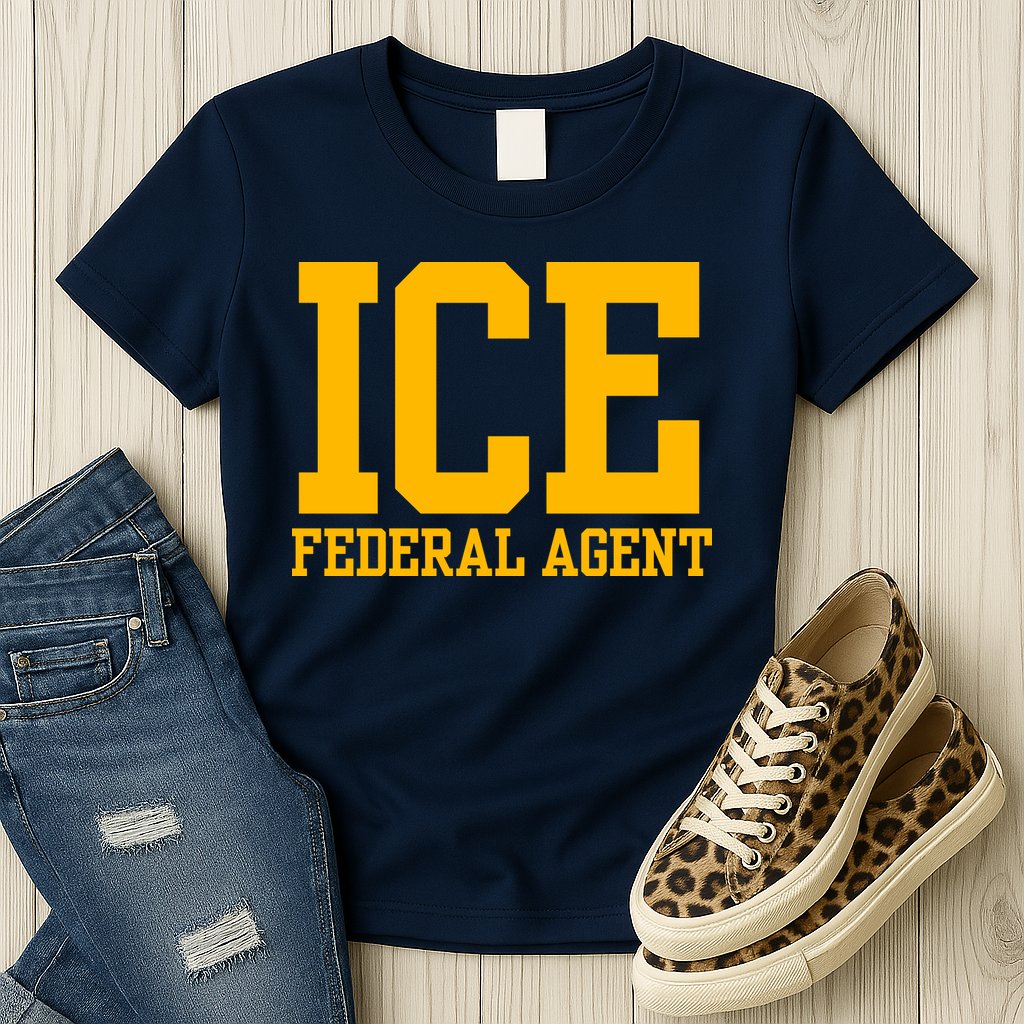 Ice Federal Agent Halloween Costume Police Immigration Womens T-Shirt