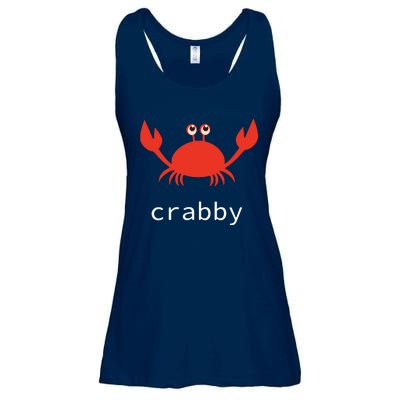 I'm Feeling A Little Crabby Funny Cartoon Crab Ladies Essential Flowy Tank