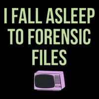 I Fall Asleep To Forensic Files Design Flat Bill Trucker Hat