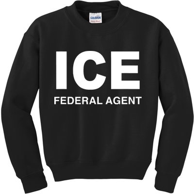 Ice Federal Agent Halloween Costume Police Immigration Kids Sweatshirt