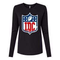 Idc Funny Anti Football I Dont Care Womens Cotton Relaxed Long Sleeve T-Shirt