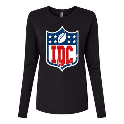 Idc Funny Anti Football I Dont Care Womens Cotton Relaxed Long Sleeve T-Shirt