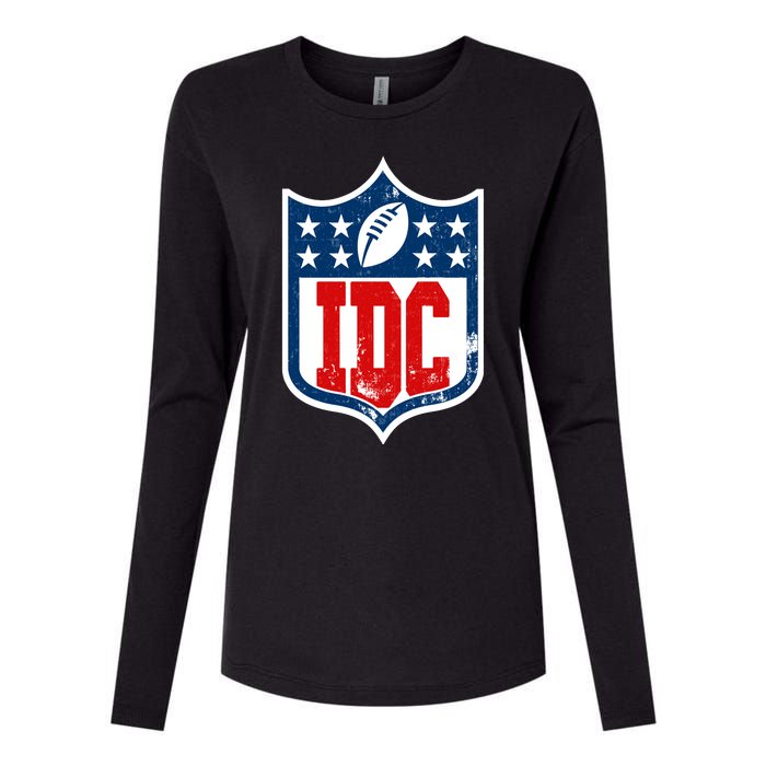 Idc Funny Anti Football I Dont Care Womens Cotton Relaxed Long Sleeve T-Shirt